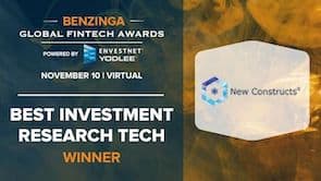 Winner of Benzinga’s Best Investment Research Tech Award